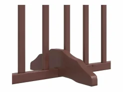 Puerta para perros plegable 4 paneles álamo marrón roble 320 cm^Clicnbuy Discount