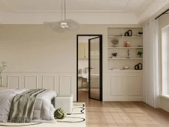 Puerta reversible - aluminio y cristal templado - Alt. 204 x L93 cm - - LOXTON^Vente-unique Best