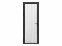 Puerta reversible - aluminio y cristal templado - Alt. 204 x L93 cm - - LOXTON^Vente-unique Best