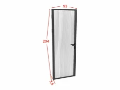 Puerta reversible - aluminio y cristal templado - Alt. 204 x L93 cm - - LOXTON^Vente-unique Best