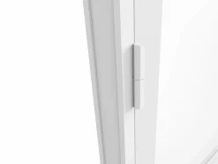 Puerta reversible blanca de aluminio y vidrio templado - Al. 204 x An. 73 cm - MASERU^Vente-unique
