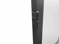 Vente-unique Puerta reversible de aluminio y cristal esmerilado - Alt. 204 x L83 cm - - SEROTO Negro Best