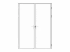 Puerta reversible de doble hoja - vidrio templado - - 2 x Al 204 x An 73 cm - LOXTON^Vente-unique Clearance