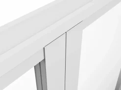 Puerta reversible de doble hoja - vidrio templado - - 2 x Al 204 x An 73 cm - LOXTON^Vente-unique Clearance