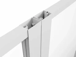 Puerta reversible de doble hoja - vidrio templado - - 2 x Al 204 x An 73 cm - LOXTON^Vente-unique Clearance
