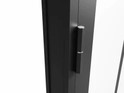 Vente-unique Puerta Con Marco|Puerta taller reversible de aluminio, MDF y vidrio templado - Alt. 204 x An. 93 cm - ERMELO
