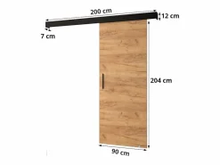 Puertas correderas Salwador IV 90x204 cm ( / Negro / Negro)^Abiks Möbel Outlet