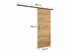 Abiks Möbel Puertas correderas Zonda Y 80x204 cm Blanco New