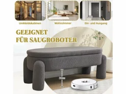 Banco Y Pie De Cama|Banco Y Pie De Cama|Puf banco de cama con arcón de almacenamiento en terciopelo, estilo contemporáneo y multifuncional para dormitorio y salón