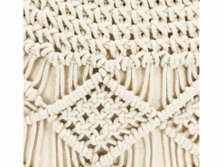 Reposapiés|Puf de macramé hecho a mano 45 x 30 cm Algodón