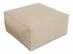 Vente-unique Puf de pana color estilo contemporáneo NOUMARA Beige Outlet