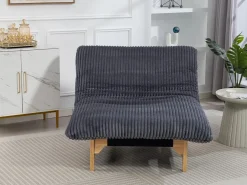 Puf Gigante Blanco de Tela Corduroy, Ergonomico con Respaldo 100x120x76 cm, para Salón y Dormitorio de Adultos^ Online