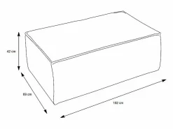 Vente-unique Sofás Y Sillones|Puf rectangular de pana tendencia AMELIA