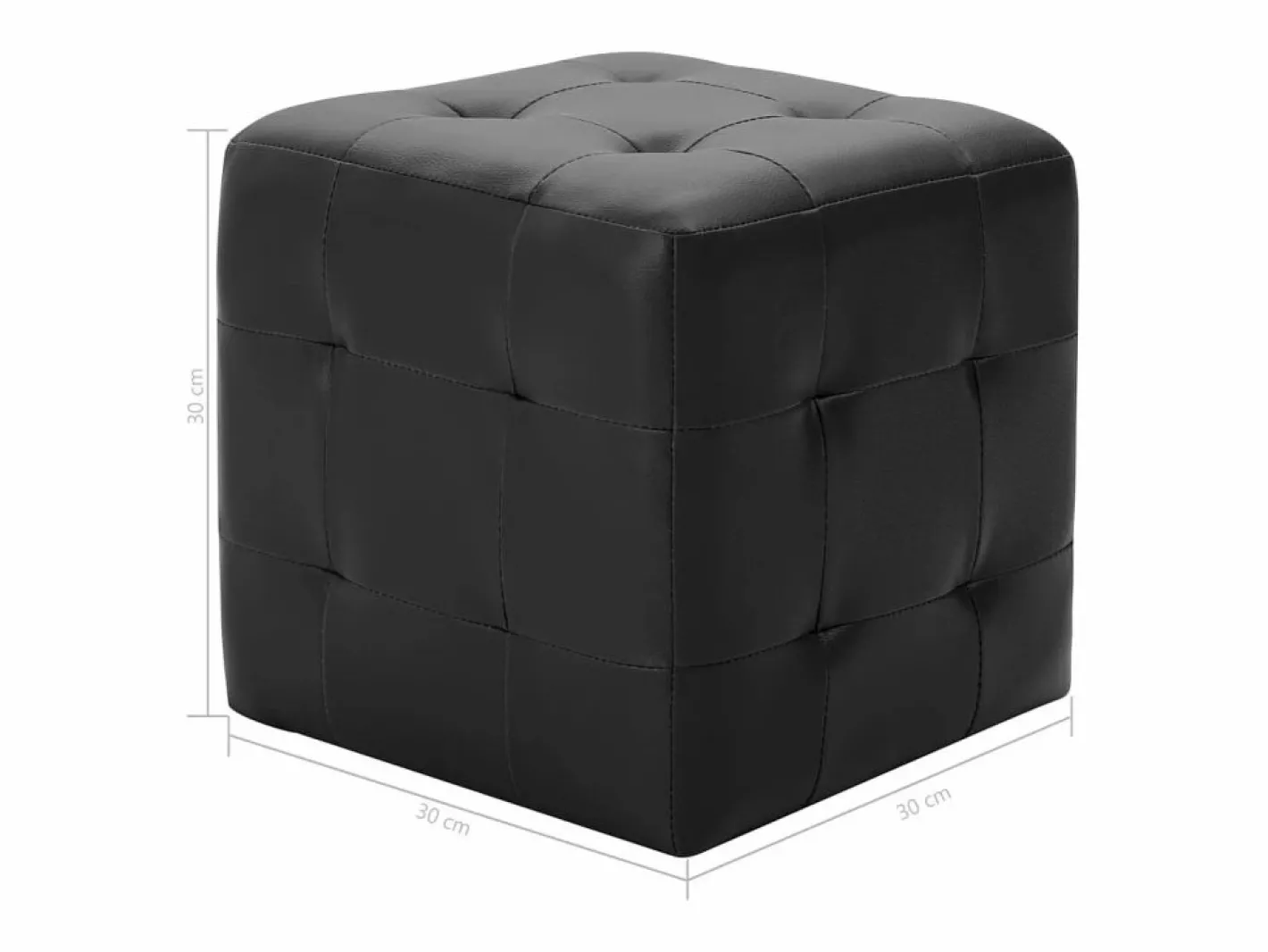 Pufs 2 uds 30 x 30 x 30 cm Polipiel^ Online