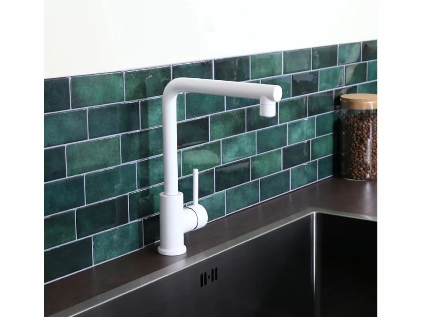 Essebagno Pure II mezclador para fregadero Blanco Discount