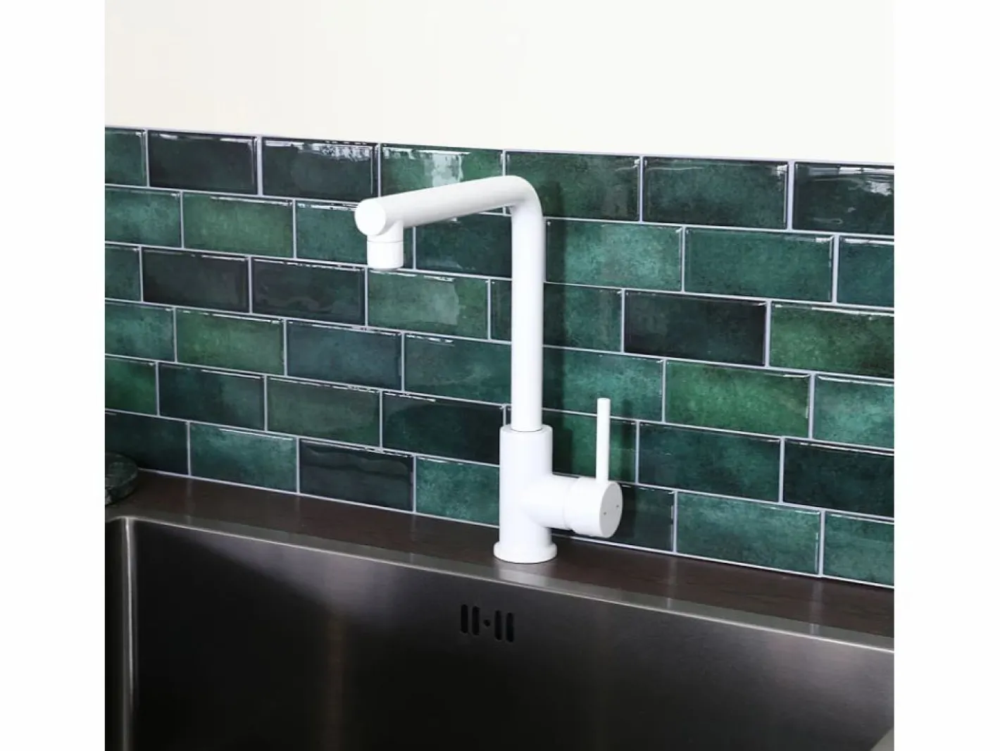 Essebagno Pure II mezclador para fregadero Blanco Discount