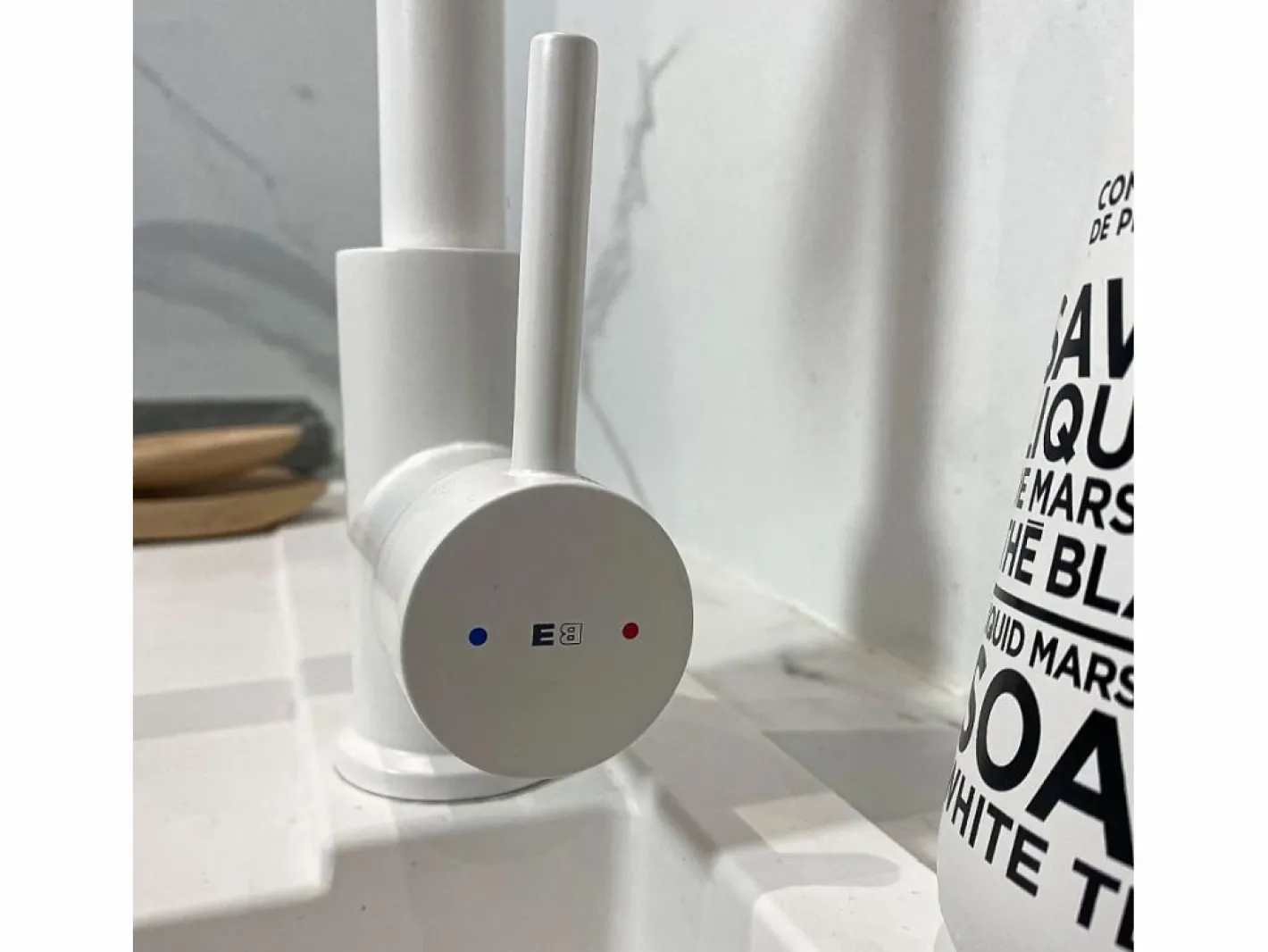 Essebagno Pure II mezclador para fregadero Blanco Discount