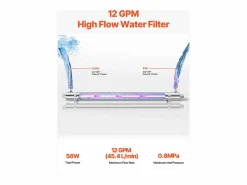 Purificador de Agua UV SucceBuy, 45,4 l/min Para Agua Potable Limpia^ Outlet