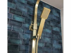 Essebagno Quartos 300 columna de ducha oro cepillado con mando termostático Dorado Clearance