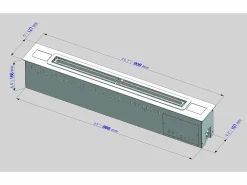 Chimenea|Chimenea|Quemador automático de bioetanol integrado Slim 100 Smart APP
