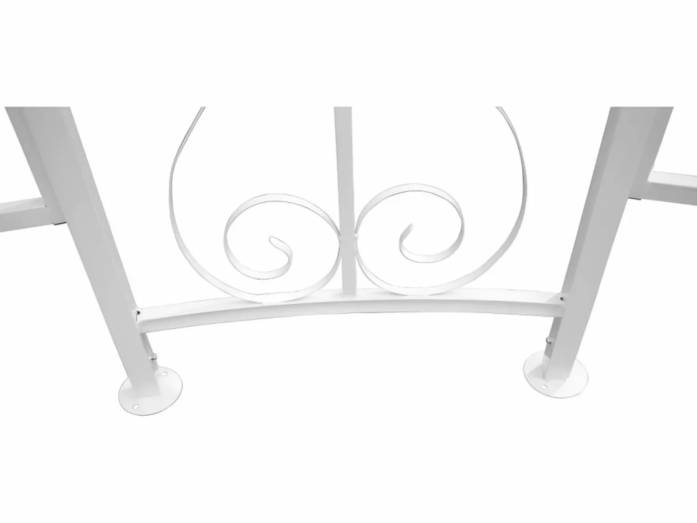 EXPERTLAND Quiosco TILCARA de metal tipo hierro forjado D300 x Alt. 290 cm Blanco New
