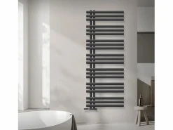 LuxeBath Radiador de baño EM Iron 600x1600 mm Antracita Conexión central en la parte inferior Gris antracita