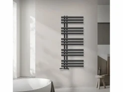 Radiador de baño EM Iron 500x1200 mm Antracita Conexión central en la parte inferior^LuxeBath Best