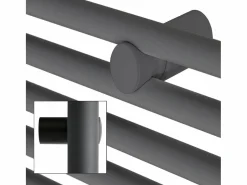 LuxeBath Toallero Eléctrico|Radiador de baño 300x1400 mm Antracita Conexión central derecha en la parte inferior