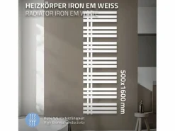 Radiador de calefacción para secador de toallas de baño Iron EM 500 x 1600 mm^LuxeBath Sale
