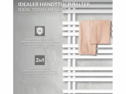 Radiador de Diseño Iron EM 500x1600 mm Conexión Central Inferior con Embellecedor^LuxeBath Best