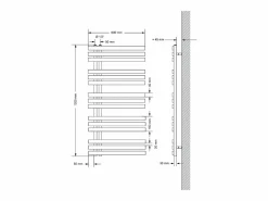 LuxeBath Radiador de panel antracita para baño 600x1200mm con conexión central universal Gris antracita