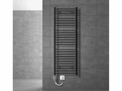 LuxeBath Toallero Eléctrico|Radiador eléctrico antracita con resistencia cromada 900W, 500 x 1500 mm