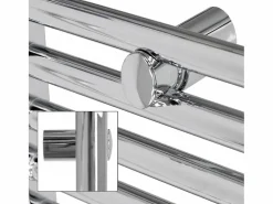 LuxeBath Toallero Eléctrico|Radiador Eléctrico con Resistencia 300W, 400 x 800 mm, Cromado, Conexión Lateral