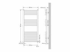 Radiador Sahara Design, 600 x 1200 mm, , Conexión Lateral, Forma Curva^LuxeBath Clearance