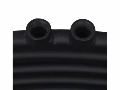 vidaxl Radiador toallero de baño curvo 500 x 1160 mm Negro Outlet