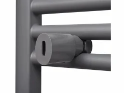 vidaxl Radiador toallero de baño recto 600 x 1160 mm Gris Clearance