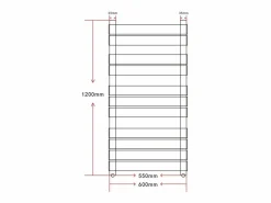 Radiador toallero de baño recto 600 x 1200 mm^vidaxl Discount