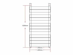 Radiador toallero de baño recto 600 x 1200 mm^vidaxl Discount