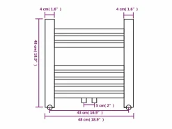 vidaxl Toallero Eléctrico|Radiador toallero de baño recto 480x480 mm