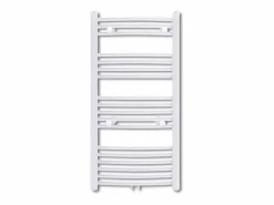 vidaxl Radiador toallero de baño con rieles curvados 600 x 1160 mm Blanco Best