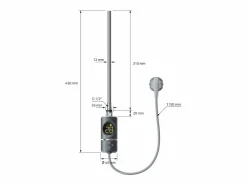 LuxeBath Toallero Eléctrico|Radiador toallero eléctrico antracita 500 x 1000 mm con elemento calefactor 300W