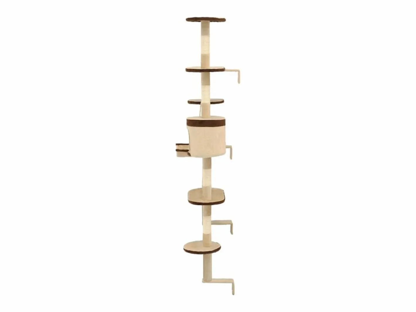 Clicnbuy Juego De Animales|Rascador de gato de pared postes de sisal 194 cm beige y marrón