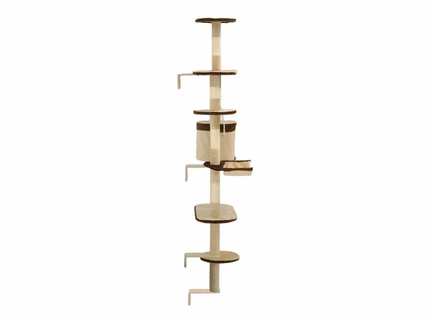 Clicnbuy Juego De Animales|Rascador de gato de pared postes de sisal 194 cm beige y marrón