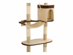 Clicnbuy Juego De Animales|Rascador de gato de pared postes de sisal 194 cm beige y marrón