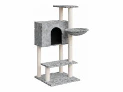 Clicnbuy Juego De Animales|Rascador para gatos con postes de sisal claro 108,5 cm