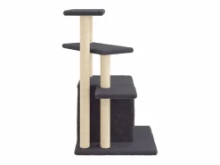 Rascador para gatos con postes de sisal oscuro 83,5 cm^Clicnbuy Discount