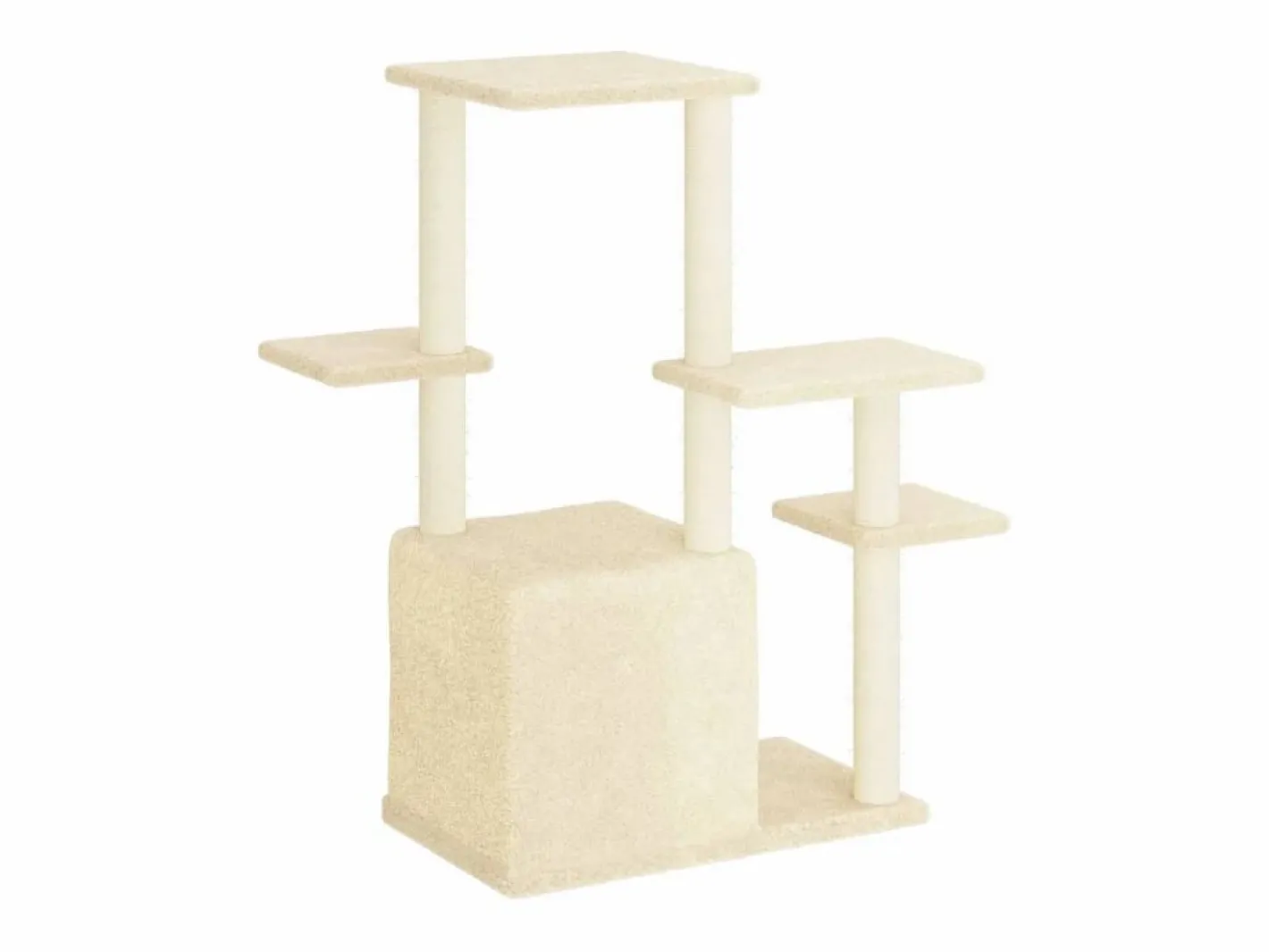 Clicnbuy Rascador para gatos con postes de sisal color 97,5 cm Crema Clearance