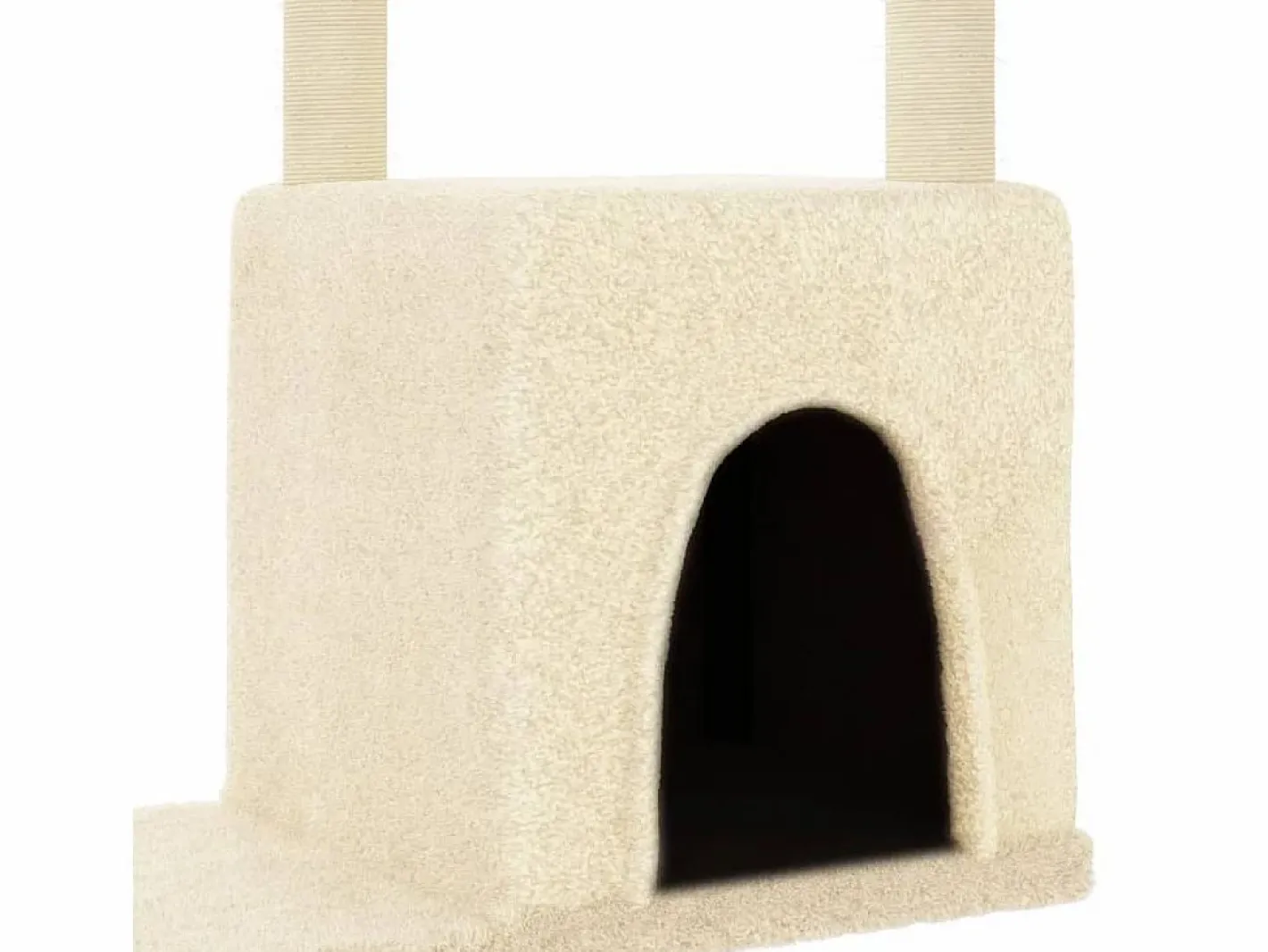 Clicnbuy Rascador para gatos con postes de sisal color 97,5 cm Crema Clearance