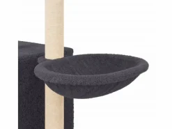 Rascador para gatos con postes de sisal oscuro 145 cm^Clicnbuy Sale