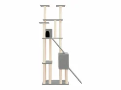 Rascador para gatos con postes de sisal claro 190 cm^Clicnbuy New